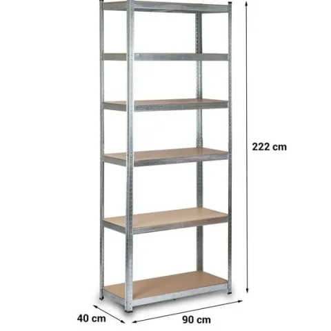 Regał metalowy magazynowy 222 x 90 x 40 cm Humberg HR-814