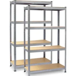 Regał metalowy magazynowy zestaw 2 szt 174 x 80 x 40 cm Plonos PL-701