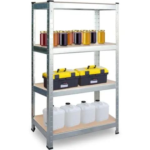 Regał metalowy magazynowy zestaw 2 szt 174 x 80 x 40 cm Plonos PL-701