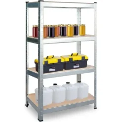 Regał metalowy magazynowy zestaw 2 szt 180 x 90 x 40 cm Plonos PL-702