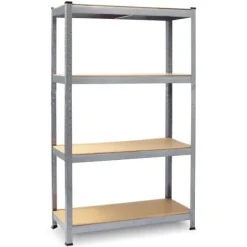 Regał metalowy magazynowy zestaw 2 szt 180 x 90 x 40 cm Plonos PL-702