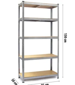 Regał metalowy magazynowy zestaw 2 szt 150 x 75 x 30 cm Humberg HR-810