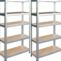 Regał metalowy magazynowy zestaw 2 szt 180 x 90 x 40 cm Humberg HR-812