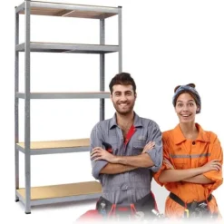 Regał metalowy magazynowy zestaw 2 szt 180 x 90 x 40 cm Humberg HR-812