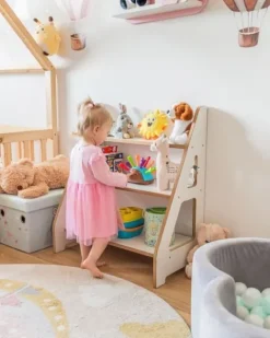Regał Montessori na książki i zabawki
