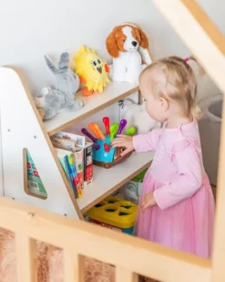 Regał Montessori na książki i zabawki