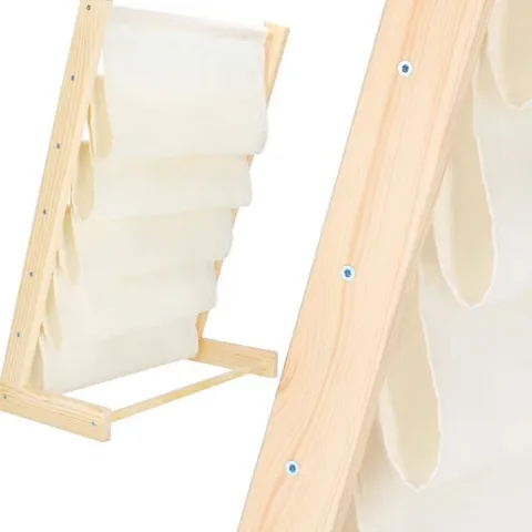 Regał na książki dla dzieci, 80 cm organizer 5 półek, drewniany
