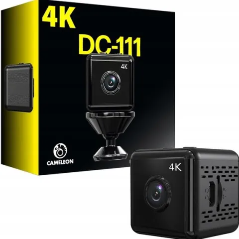 Renew Force Kamera szpiegowska DC-111, Mini kamera panoramiczna WiFi 4K