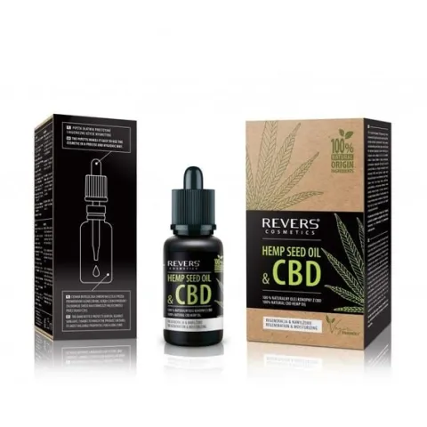 REVERS Hemp Seed Oil&CBD Naturalny Olej konopny z CBD 100% 15ml
