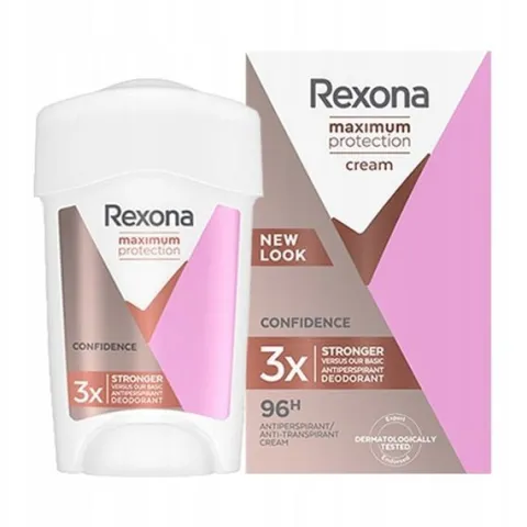 Rexona Zestaw Confidence Kremowy Antyperspirant w Sztyfcie Damski 45ml