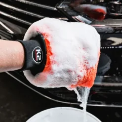 RĘKAWICA DO MYCIA AUTA K2 WASH MITT + K2 FLOSSY RĘCZNIK DO OSUSZANIA 60x90