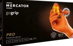 RĘKAWICE nitrylowe MERCATOR gogrip orange L 50 szt., rękawice warsztatowe
