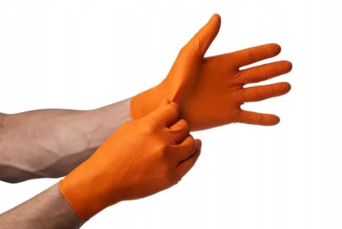 RĘKAWICE nitrylowe MERCATOR gogrip orange L 50 szt., rękawice warsztatowe