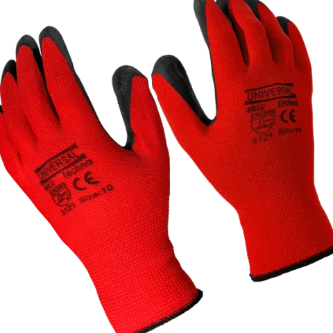 RĘKAWICE ROBOCZE OCHRONNE BHP RĘKAWICZKI MOCNE LATEX POWLEKANE ROZ. 10 XL