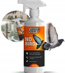 ŚRODEK SPRAY PREPARAT ODSTRASZAJĄCY GOŁĘBIE PTAKI WRÓBLE NO BIRD 500ML