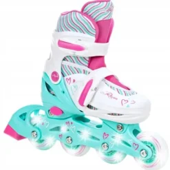 Rolki Raven Loret regulowane Mint Led 27-30
