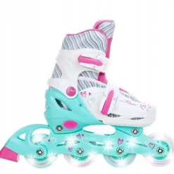 Rolki Raven Loret regulowane Mint Led 27-30