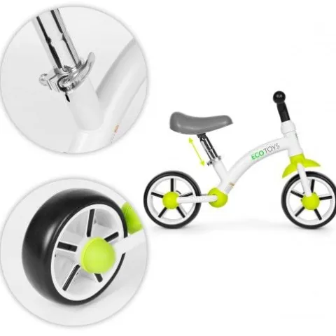 ROWEREK BIEGOWY ECOTOYS DLA DZIECI 3+ LATA KOŁA EVA STALOWY