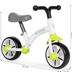 ROWEREK BIEGOWY ECOTOYS DLA DZIECI 3+ LATA KOŁA EVA STALOWY