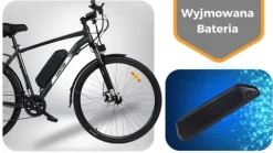 ROWER ELEKTRYCZNY MĘSKI 28 TREKKINGOWY ZE WSPOMAGANIEM 60-70km Shimano