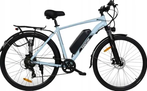 ROWER ELEKTRYCZNY MĘSKI 28 TREKKINGOWY ZE WSPOMAGANIEM 60-70km Shimano