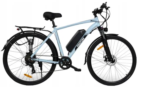 ROWER ELEKTRYCZNY MĘSKI 28 TREKKINGOWY ZE WSPOMAGANIEM 60-70km Shimano