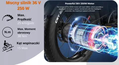 ROWER ELEKTRYCZNY MĘSKI 28 TREKKINGOWY ZE WSPOMAGANIEM 60-70km Shimano