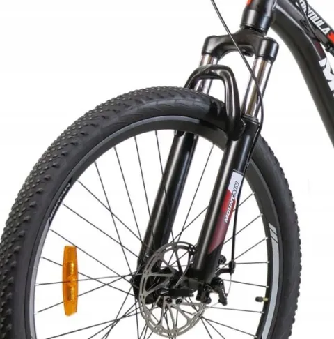 Rower górski MTB 27,5” amortyzacja 21 biegów hamulce tarczowe 160-175 cm