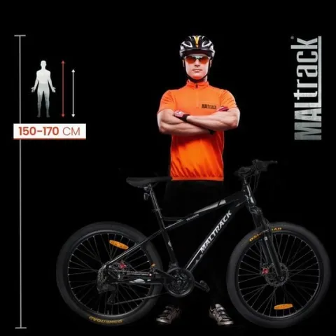 ROWER GÓRSKI MTB 21 BIEGÓW 2 TARCZE STALOWA RAMA 15" KOŁA 26" NÓŻKA ODBLASK