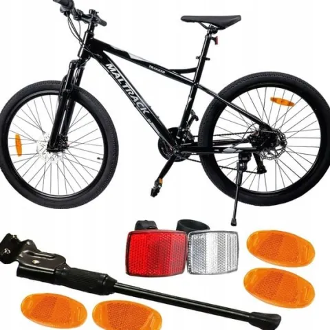 ROWER GÓRSKI MTB MANETKI 21 BIEGÓW 2 TARCZE RAMA 15" KOŁA 26" NÓŻKA