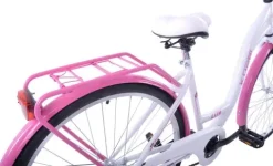 Rower miejski 28 damski Kozbike biało-różowy standard