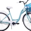 Rower miejski damski 26 Kozbike K24 3 biegi morsko-biały