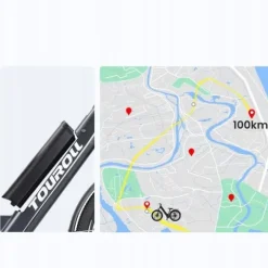ROWER MIEJSKI DAMSKI TREKKINGOWY 250W 100KM 15.6AH TOUROLL J1 ST 250W