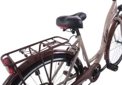 Rower miejski 28 Kozbike City 28 7s beżowo-brązowy z koszem
