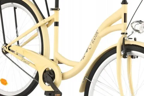 Rower miejski Retro 28 cali damski Cappuccino