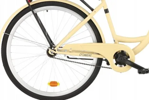 Rower miejski Retro 28 cali damski Cappuccino