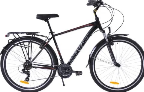Rower trekkingowy 28 Fuzlu Core Men amor. (20") czarny/czerwony/biały połysk
