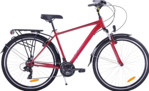 Rower trekkingowy Fuzlu Core męski stal AMT czerwony