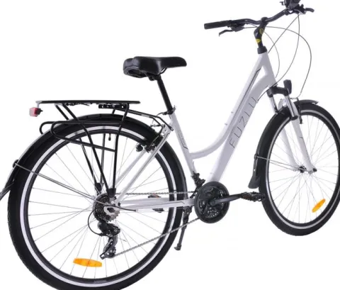 Rower trekkingowy 28 Fuzlu Core Lady amor. 18" biały/czarny/czarny połysk
