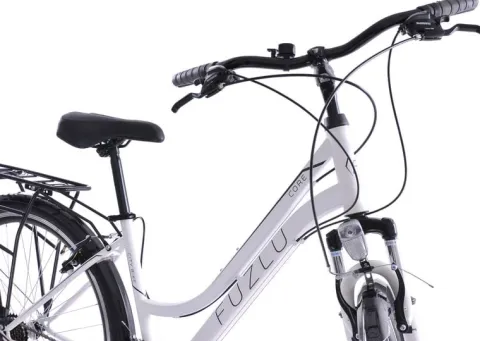 Rower trekkingowy 28 Fuzlu Core Lady amor. 18" biały/czarny/czarny mat
