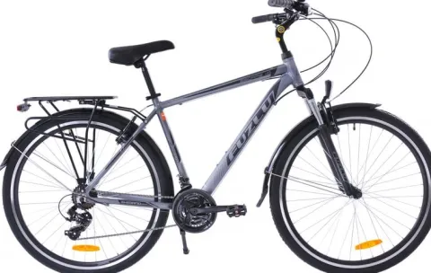 Rower trekkingowy 28 Fuzlu Escape 1.0 Men (20") grafit/czarny/czarny mat