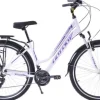 Rower trekkingowy 28 Fuzlu Escape 1.0 Lady (18") biały/fiolet/fiolet mat