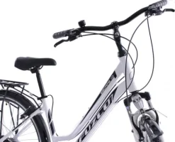 Rower trekkingowy 28 Fuzlu Escape 1.0 Lady (18") biały/czarny/czarny połysk
