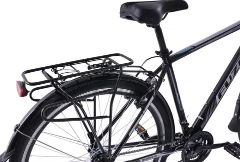 Rower trekkingowy 28 Fuzlu Escape 1.0 Men (20") czarny/srebrny połysk