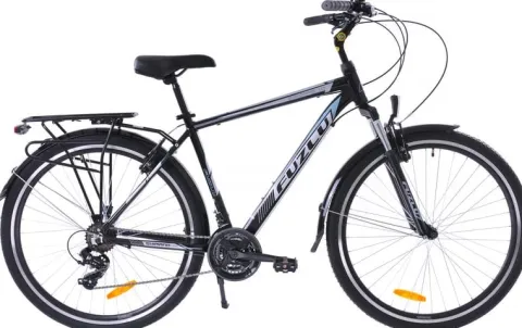 Rower trekkingowy 28 Fuzlu Escape 1.0 Men (20") czarny/srebrny połysk