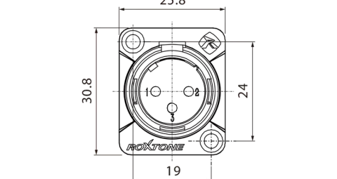 Roxtone gniazdo tablicowe XLR RX3MD-BG