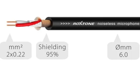 Roxtone kabel 10M, 3 pinowe gniazdo XLR żeńskie, XLR męski,SMXX200L10