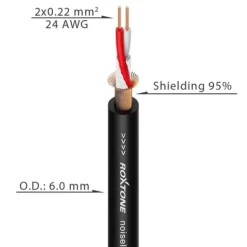 Roxtone kabel 10M, 3 pinowe gniazdo XLR żeńskie, XLR męski,SMXX200L10