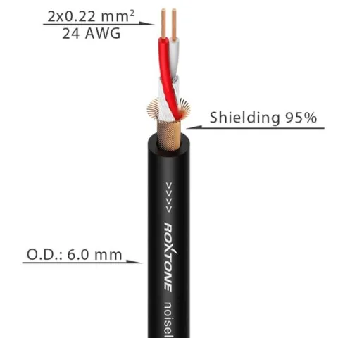 Roxtone kabel 10M, 3 pinowe gniazdo XLR żeńskie, XLR męski,SMXX200L10
