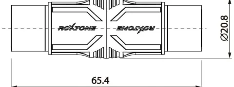 Roxtone wtyk RA3XFF, 3 pinowe gniazdo XLR żeńskie